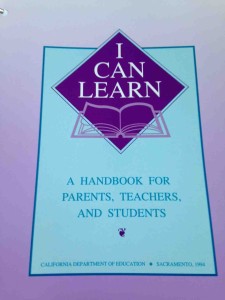 Dyslexia Handbook for California, circa 1994, and long forgotten. Legislation in 2015, AB 1369, requires a new one!