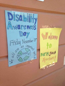 Presenting about dyslexia at Disability Awareness Days, always a great opportunity to meet with students.